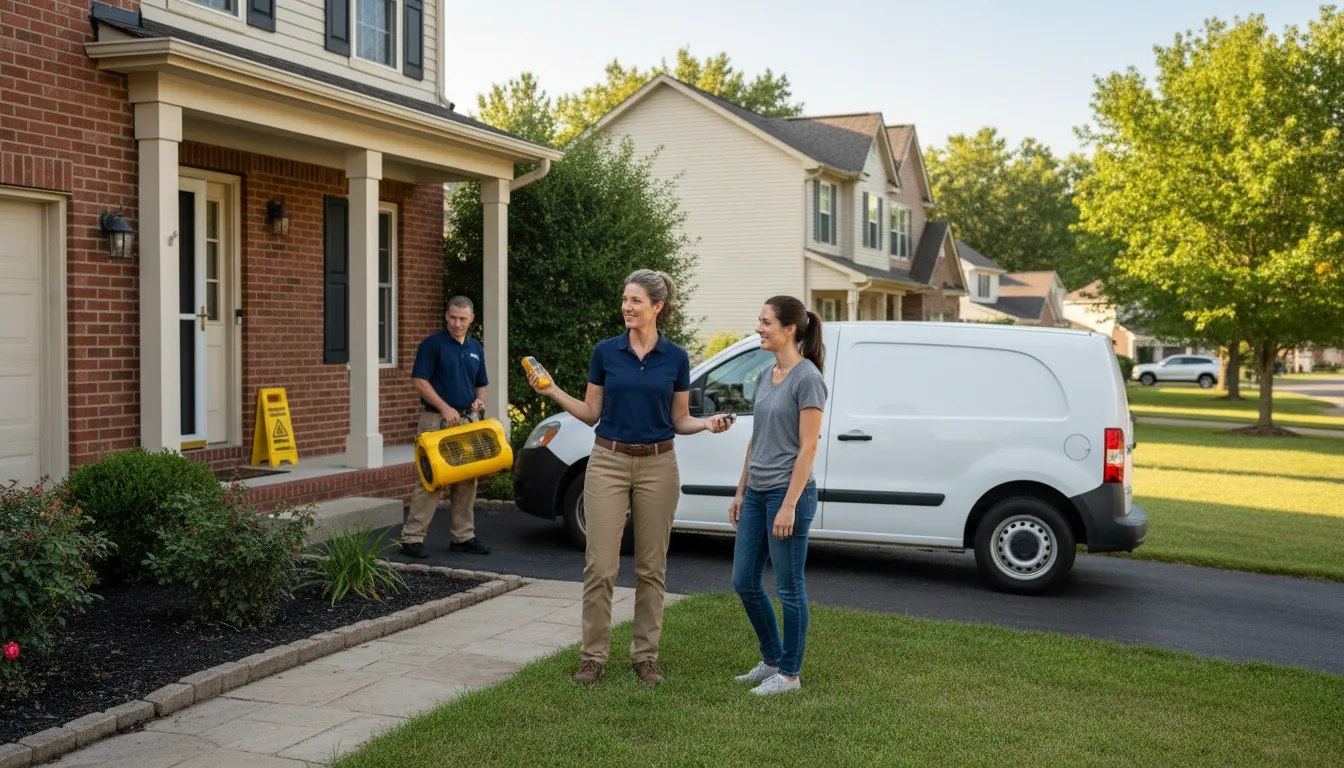 Residential water damage restoration in Marsland, NE